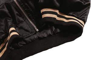 Veste universitaire unisexe de luxe en satin, style souvenir Sukajan, personnalisée, motif Quatre Phénix Légendaire, vintage, noire, pour l'hiver - Product Image 5