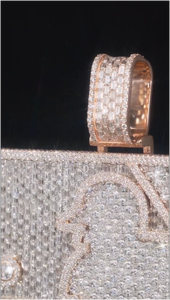 Pendentif Breloque Personnalisé Moissanite Iced Out, Bijoux Hip Hop Bling, Vente en Gros, Plaqué Or 18 carats, Or Rose, Argent, Plaque Nominative pour Hommes - Product Image 3