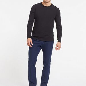 T-shirts à manches longues pour hommes 100 % coton, haute qualité, anti-plis, respirants, séchage rapide, pour l'hiver, décontractés, pour la gym – Vente chaude - Product Image 3