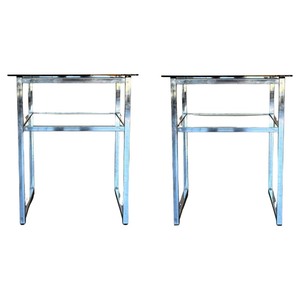 Ensemble de 2 plateaux de table en métal Art Déco, rectangulaires, avec poignées gravées, pour bar, comptoir, plateaux décoratifs - Product Image 4