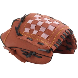 Leather Baseball Glove Right-Handed Outfield Full Finger H-Web <b>Hook</b> And Loop Closure Adult Size Non-Slip All Seasons - Product Image 2