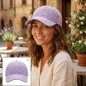 Fashion <b>Women</b> Lace Baseball <b>Hat</b> Delicate Lace Design Lightweight Adjustable Headwear <b>For</b> <b>Summer</b> Outdoor Casual Styling - Product Image 2