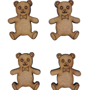 ตุ๊กตาหมีไม้แกะสลักด้วยเลเซอร์ ของเล่นเด็กเล็กน่าสนใจ สำหรับกิจกรรมในบ้าน - Product Image 1