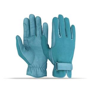 Guantes de equitación de piel sintética morados para mujer 2026 con cierre de hebilla, guantes de agarre de color sólido para uso ecuestre 2026 - Product Image 3