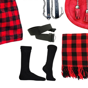 Offres Spéciales sur les Kilts des Highlands écossais - Ensemble de Kilts Tartan pour Hommes - Style d'Ensemble Écossais - Product Image 3