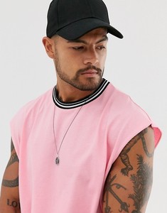 <b>Men's</b> <b>Pink</b> Sleeveless Crew Neck Tank Top Solid Color Casual Knitted 100% Cotton Fit - Product Image 2
