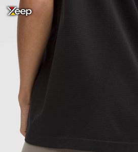 T-shirt décontracté léger pour femme XEEP, coupe ample, manches courtes, respirant, col en V, lettres, polyester/coton - Product Image 5