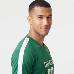 Custom Men's Green V-Neck <b>Football</b> <b>Jersey</b> Short Sleeve Sportswear Team Name V-Neck <b>Jerseys</b> Tops Sports Training <b>Football</b> <b>Jersey</b> - Product Image 5