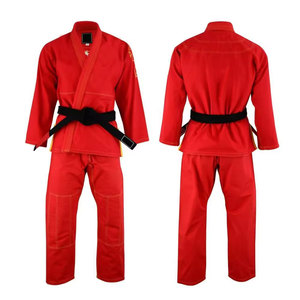 Ensembles d'uniformes de Jiu Jitsu et de Karaté en toile de coton 100% durable, coupe ajustée, logo frontal, pour hommes et femmes, uniformes classiques noirs de Taekwondo - Product Image 1