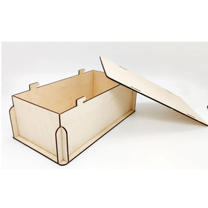 Wooden Rectangular <b>Storage</b> <b>Box</b> Plain Birch Plywood Multipurpose Jewellery Organizer - Product Image 1