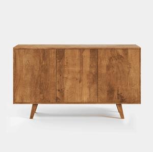 Buffet de rangement moderne et minimaliste en teck massif écologique grande capacité pour salon et mobilier d'hôtel - Product Image 1