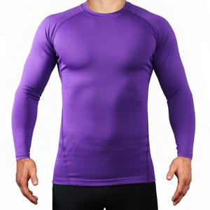 Camiseta de Compresión de Alto Rendimiento |   Tela Transpirable y Ecológica de Spandex/Poliéster |   UPF50+ Antibacteriano |   Para Hombre - Product Image 2