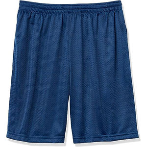 Shorts en mesh pour hommes avec logo personnalisé et couleur unie, short de basketball avec poche latérale, pantalon court en mesh - Product Image 1