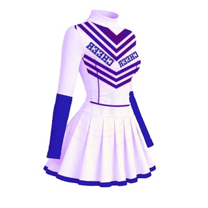 ชุดเชียร์ลีดเดอร์สำหรับผู้หญิง กระโปรงและเสื้อสองชิ้น เหมาะสำหรับการแสดง การแสดงท่าทาง และกิจกรรมกลุ่ม - Product Image 6