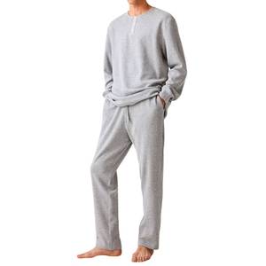 Pijamas de Invierno para Hombre de Fábrica Directa, Conjunto de Ropa de Dormir de Algodón Cálido y Suave, Ropa Cómoda para el Hogar, Proveedor al por Mayor - Product Image 6
