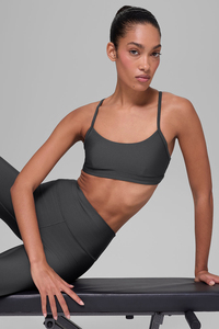 Conjunto Deportivo para Mujer, Leggings de Yoga de Cintura Alta de Color Sólido con Sujetador Deportivo con Tirantes, Gris, Ropa Deportiva para Entrenamiento - Product Image 5