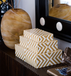 Boîte à bijoux rectangulaire en MDF fait main avec incrustation d'os, moderne, durable, de luxe, décorative, pour la maison, l'hôtel, le restaurant, cadeaux - Product Image 6