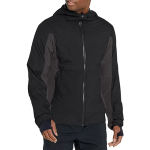 Veste coupe-vent matelassée en toile épaisse pour homme, avec fermeture éclair, imperméable, respirante, anti-UV, à capuche, pour le cyclisme et la course à pied, service OEM - Product Image 5