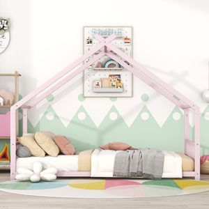 Letto a castello in metallo rosa per camerette dei bambini - Product Image 2