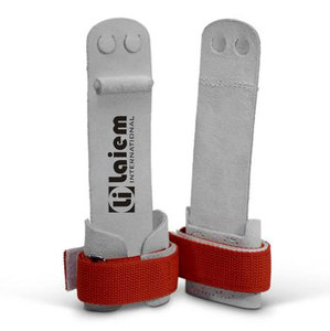 Nouvelles poignées de musculation réglables en cuir de vachette, design dernier cri, avec logo couleur personnalisé, confortables et faciles à utiliser, pour unisexe. - Product Image 1