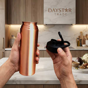 Bouteille d'eau en cuivre Daystar Trade 34 oz avec couvercle sans BPA, design classique, réutilisable, portable, pour les voyages en plein air - Product Image 3