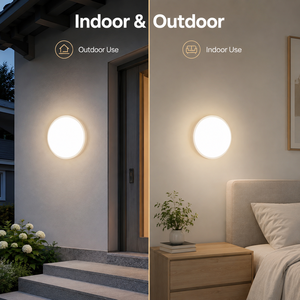 Applique murale LED moderne ronde, étanche, pour intérieur et extérieur, 20W, blanc chaud, pour la maison, la chambre, le salon, la salle à manger, 23cm - Product Image 3