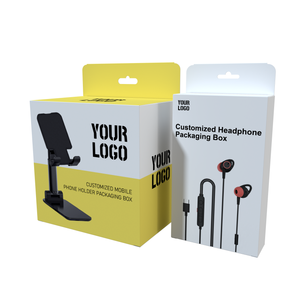 Caja de Papel Personalizada al por Mayor para Soporte de Teléfono para Automóvil, Embalaje de Regalo con Ventana Transparente - Product Image 1