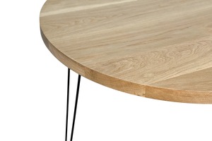 Mesa Redonda de Madera con Estructura de Alambre, Portátil, Económica, Convertible, Moderna, Mini Mesa para Laptop, Mesa de Centro para Té y Café - Product Image 4