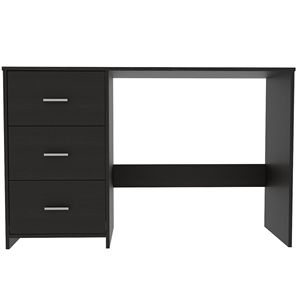 Ventura 3-Drawer Black Wengue Escritorio Elegante Escritorio de computadora con solución de almacenamiento práctica - Product Image 4