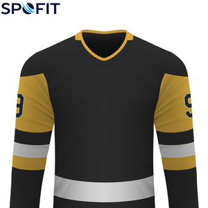 Maillot de hockey sur glace vierge surdimensionné en gros, personnalisable avec logo et numéro, équipement de hockey multiple, combinaison de hockey, maillot de hockey à manches longues - Product Image 2