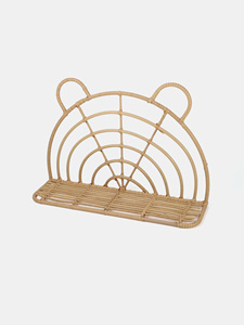 Vintage Rattan Bear <b>Wall</b> Shelf Cute Animal Floating Shelf Kids Nursery Room Decorative Display Shelf Home Decor - Product Image 5