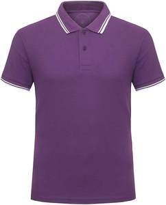 Chemise décontractée en coton pour homme, manches courtes, unie, écologique, séchage rapide, personnalisable, pour le golf - Product Image 5