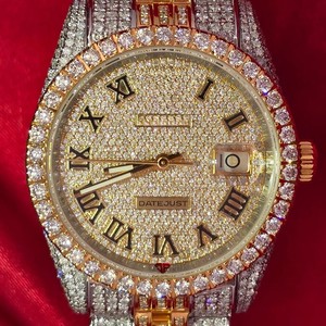 Reloj Mecánico Automático de Moissanita para Hombre, Esfera de Lujo, Correa de Acero Inoxidable, Visualización de Fecha, Caja Redonda de Alta Calidad, 41 mm - Product Image 3