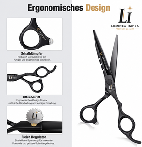 NYBL-55 5.5inch Straight <b>Left</b>-<b>handed</b> <b>Scissors</b> JAPAN 440C Sharp 58-59HRC Hardness Stainless Steel Handle Barber Shears Hair 28 - Product Image 4