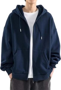 ชุดเสื้อฮู้ดซิปและเสื้อโปโลผ้าฟลีซไซส์ใหญ่สำหรับผู้ชาย ปักโลโก้ นุ่มสบาย - Product Image 5