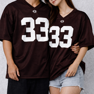 Jersey de Fútbol Americano Personalizado, Unisex, Talla Grande, Color Marrón, Malla, Cuello en V, Corte Holgado, Poliéster, Ropa Deportiva de Equipo, Producción OEM al por Mayor, Hecho en EE. UU. - Product Image 6