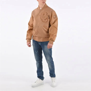 Custom Men Varsity <b>Jacket</b> Embroidered Letterman <b>Jacket</b> Wool Body Long Sleeves Casual Outerwear High Quality Men'<b>s</b> <b>Jackets</b> - Product Image 3