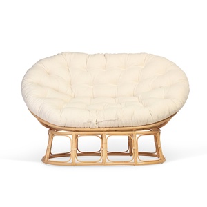 Rattan double papasan saucer chair produced in Vietnam cane swivel lounge chairs <b>cheapest</b> cost - Product Image 5