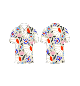 เสื้อโปโลพิมพ์ลายดอกไม้แบบกำหนดเอง แขนสั้น สวมใส่สบาย เหมาะสำหรับกอล์ฟ เทนนิส ชุดทีมฤดูร้อน - Product Image 3