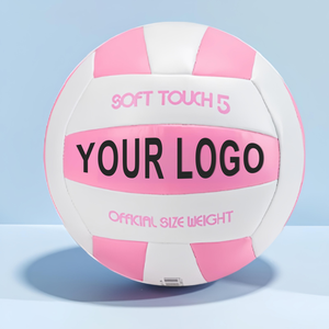 Balones de Voleibol Personalizados al por Mayor, Balón de Voleibol Inflable de Fibra PU de Tamaño 5 para Entrenamiento y Partidos - Product Image 1