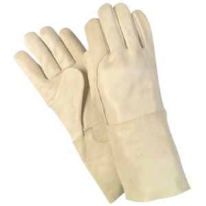 Gants de travail en cuir de vachette grainé de qualité supérieure, résistants à l'abrasion et à la chaleur, réfléchissants, pour soudage TIG - Product Image 1