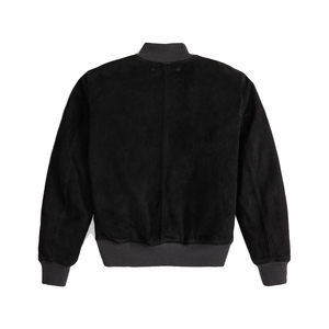 Custom Welcome Premium <b>Suede</b> <b>Bomber</b> <b>Jacket</b> Men Minimal Blouson OEM Custom Quiet Luxury Heritage Outerwear Fashion Winter - Product Image 2