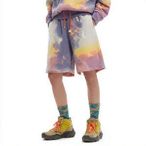 Ensemble de survêtements personnalisés par sublimation pour femme : shorts de jogging et sweats de haute qualité imprimés tie-dye, effet délavé, pour l'hiver - Product Image 2