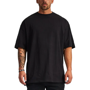 Camisetas Casuales Lisas de Corte Ajustado para Hombre, Unisex, al por Mayor, con Serigrafía Personalizada, 300 Gramos, Algodón Grueso, Blancas, al por Mayor - Product Image 1