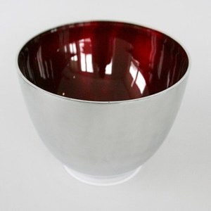 Modern Luxury Shiny <b>Red</b> White Disposable Aluminum Cast Metal Polished Party Tabletop Decorative Serving Bowl for Nuts <b>Dates</b> - Product Image 1
