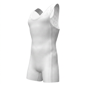 ชุดนักมวยปล้ำสีเขียวส้มแบบสั่งทำพิเศษ คอไขว้ แขนกุด กระชับรูปร่าง ระบายอากาศได้ดี ซับเหงื่อ เหมาะสำหรับฤดูร้อน แบบพิมพ์ลายซับลิเมชั่น - Product Image 2