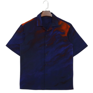 Chemises à manches courtes pour hommes, imprimées numériquement, 100% viscose, élégantes et de haute qualité - Product Image 1