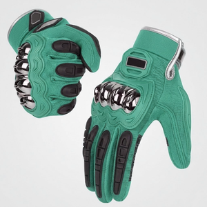 Guantes de Motocicleta Premium para Hombre y Mujer, de Cuero, Antideslizantes, Transpirables, para Carreras, con Certificación CE - Product Image 1