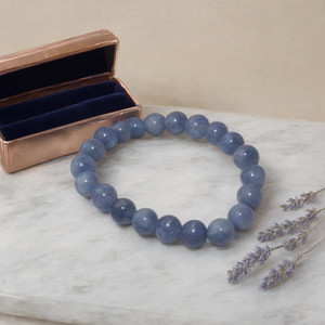 Pulsera de Ágata Azul Claro con Encaje - Accesorio de Moda de Cristal para Mujer - Product Image 3