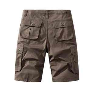 Shorts amples en coton streetwear pour hommes – Couleurs unies personnalisables – Vente en gros - Product Image 5